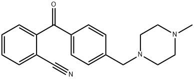 2-CYANO-4'-(4-METHYLPIPERAZINOMETHYL) BENZOPHENONE Struktur