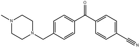 4-CYANO-4'-(4-METHYLPIPERAZINOMETHYL) BENZOPHENONE Structure