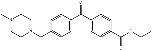 4-CARBOETHOXY-4'-(4-METHYLPIPERAZINOMETHYL) BENZOPHENONE Struktur