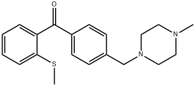 4'-(4-METHYLPIPERAZINOMETHYL)-2-THIOMETHYLBENZOPHENONE Structure