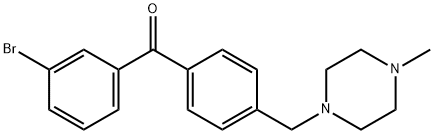 (3-溴苯基)(4-((4-甲基哌嗪-1-基)甲基)苯基)甲酮,898783-57-8,结构式