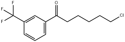6-クロロ-1-オキソ-1-(3-トリフルオロメチルフェニル)ヘキサン 化学構造式