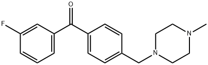 3-FLUORO-4'-(4-METHYLPIPERAZINOMETHYL) BENZOPHENONE Structure