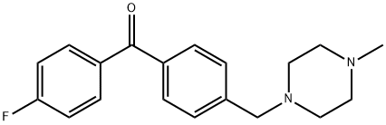 4-FLUORO-4'-(4-METHYLPIPERAZINOMETHYL) BENZOPHENONE 结构式