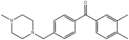 (3,4-二甲基苯基)(4-((4-甲基哌嗪-1-基)甲基)苯基)甲酮, 898783-77-2, 结构式