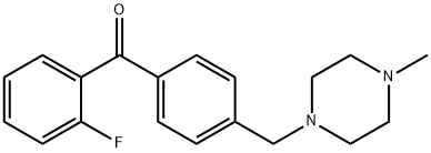 2-FLUORO-4'-(4-METHYLPIPERAZINOMETHYL) BENZOPHENONE 结构式