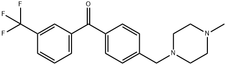 4'-(4-メチルピペラジノメチル)-3-トリフルオロメチルベンゾフェノン 化学構造式