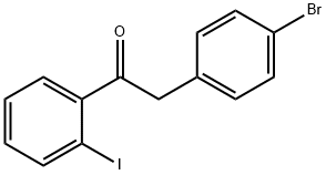2-(4-ブロモフェニル)-2'-ヨードアセトフェノン 化学構造式