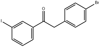 2-(4-ブロモフェニル)-3'-ヨードアセトフェノン 化学構造式