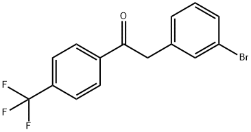2-(3-ブロモフェニル)-4'-トリフルオロメチルアセトフェノン 化学構造式