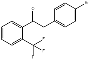 2-(4-ブロモフェニル)-2'-トリフルオロメチルアセトフェノン 化学構造式
