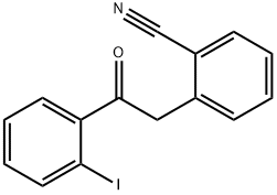 2-(2-CYANOPHENYL)-2'-IODOACETOPHENONE 化学構造式