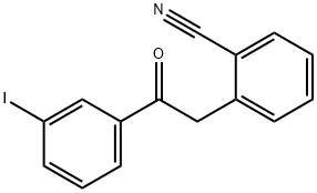 2-(2-CYANOPHENYL)-3'-IODOACETOPHENONE 化学構造式