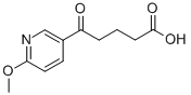 5-(6-メトキシピリジン-3-イル)-5-オキソ吉草酸 化学構造式