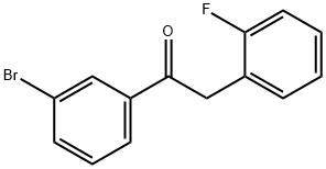 3'-ブロモ-2-(2-フルオロフェニル)アセトフェノン 化学構造式