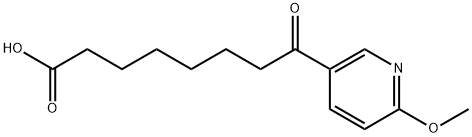8-(6-メトキシピリジン-3-イル)-8-オキソオクタン酸 化学構造式