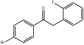 4'-ブロモ-2-(2-フルオロフェニル)アセトフェノン 化学構造式