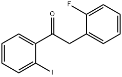 2-(2-氟苯基)-1-(2-碘苯基)乙-1-酮,898784-73-1,结构式
