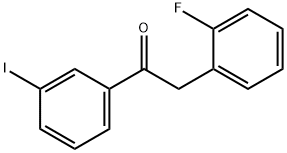 2-(2-フルオロフェニル)-3'-ヨードアセトフェノン 化学構造式