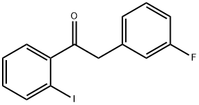 2-(3-氟苯基)-1-(2-碘苯基)乙-1-酮,898784-77-5,结构式