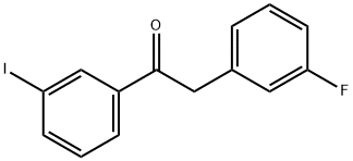 2-(3-フルオロフェニル)-3'-ヨードアセトフェノン 化学構造式