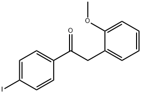 4'-ヨード-2-(2-メトキシフェニル)アセトフェノン 化学構造式