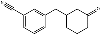3-[(3-OXOCYCLOHEXYL)METHYL]BENZONITRILE 化学構造式