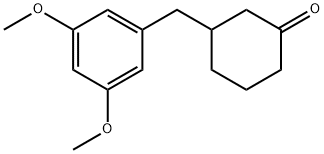 3-(3,5-ジメトキシベンジル)シクロヘキサノン 化学構造式