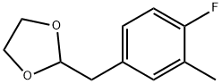 4-FLUORO-3-METHYL (1,3-DIOXOLAN-2-YLMETHYL)BENZENE Structure