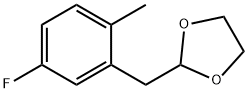 5-FLUORO-2-METHYL (1,3-DIOXOLAN-2-YLMETHYL)BENZENE Struktur