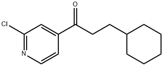 3-クロロ-4-ピリジル(2-シクロヘキシル)エチルケトン 化学構造式