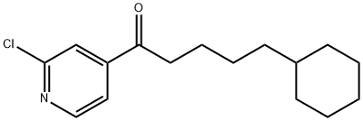 3-クロロ-4-ピリジル(4-シクロヘキシル)ブチルケトン 化学構造式