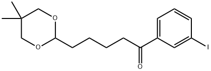 5-(5,5-DIMETHYL-1,3-DIOXAN-2-YL)-3'-IODOVALEROPHENONE Structure