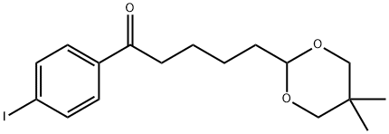 5-(5,5-DIMETHYL-1,3-DIOXAN-2-YL)-4'-IODOVALEROPHENONE,898785-64-3,结构式