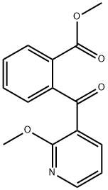 2-(2-メトキシニコチノイル)安息香酸メチル 化学構造式