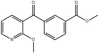 3-(2-メトキシニコチノイル)安息香酸メチル 化学構造式