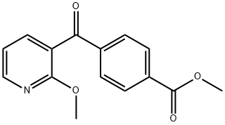 4-(2-メトキシニコチノイル)安息香酸メチル 化学構造式