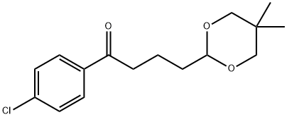 4'-クロロ-4-(5,5-ジメチル-1,3-ジオキサン-2-イル)ブチロフェノン 化学構造式