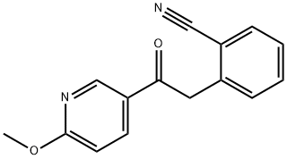 2-METHOXY-5-(2-CYANOPHENYLACETYL)PYRIDINE 结构式