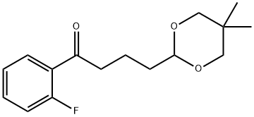 4-(5,5-ジメチル-1,3-ジオキサン-2-イル)-2'-フルオロブチロフェノン 化学構造式