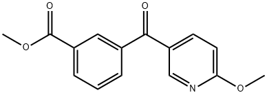 3-(6-メトキシニコチノイル)安息香酸メチル 化学構造式