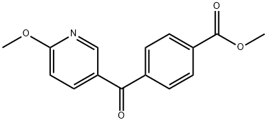 4-(6-甲氧基烟酰基)苯甲酸甲酯 结构式