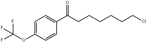 7-CHLORO-1-OXO-1-(4-TRIFLUOROMETHOXYPHENYL)HEPTANE Structure