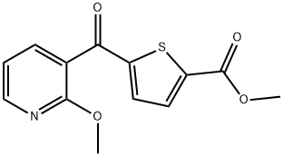 チオフェン-2-カルボン酸メチル5-(2-メトキシニコチノイル) 化学構造式