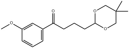 4-(5,5-ジメチル-1,3-ジオキサン-2-イル)-3'-メトキシブチロフェノン 化学構造式