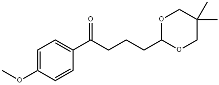 4-(5,5-ジメチル-1,3-ジオキサン-2-イル)-4'-メトキシブチロフェノン 化学構造式