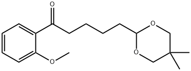 5-(5,5-DIMETHYL-1,3-DIOXAN-2-YL)-2'-METHOXYVALEROPHENONE Structure