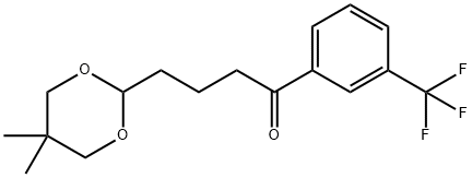 4-(5,5-ジメチル-1,3-ジオキサン-2-イル)-3'-トリフルオロメチルブチロフェノン 化学構造式