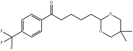 5-(5,5-DIMETHYL-1,3-DIOXAN-2-YL)-4'-TRIFLUOROMETHYLVALEROPHENONE 结构式