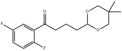 2',5'-ジフルオロ-4-(5,5-ジメチル-1,3-ジオキサン-2-イル)ブチロフェノン 化学構造式